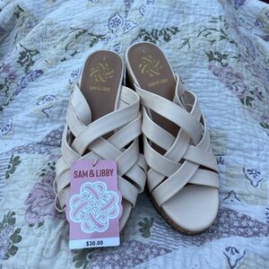 Sam & Libby Cream Women's Mules